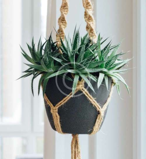 Black stone vase